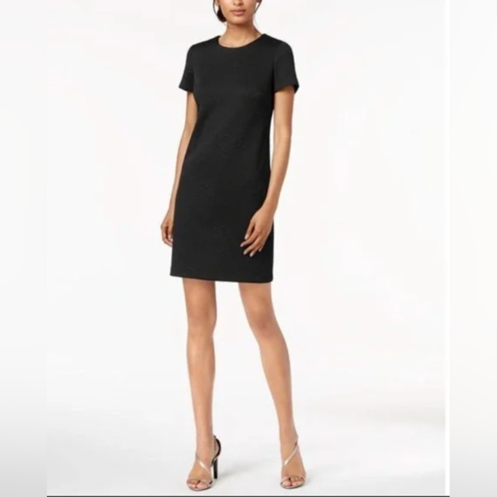 Calvin Klein Embossed Floral Sheath Dress